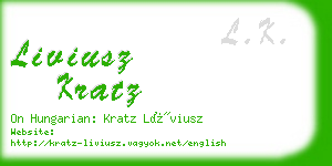 liviusz kratz business card